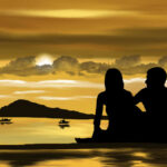 image of couple watching sunset